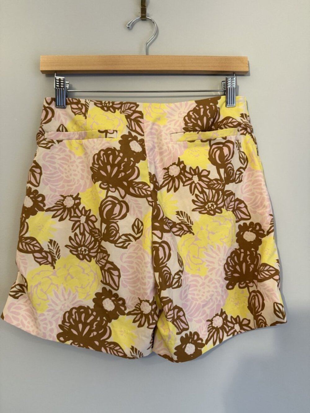 Tory Burch Sport Floral Mini Golf Athletic Skort Pink Brown Size XS [jb] - Picture 2 of 5